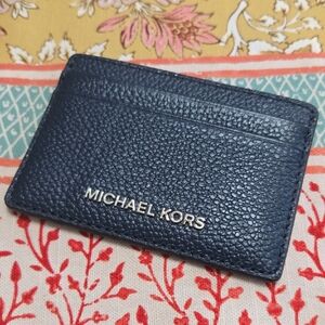 Michael Kors Dark Blue Leather Card Holder